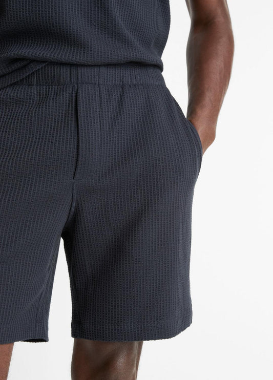 VINCE Seersucker-Knit Stretch-Cotton Short in Shorts