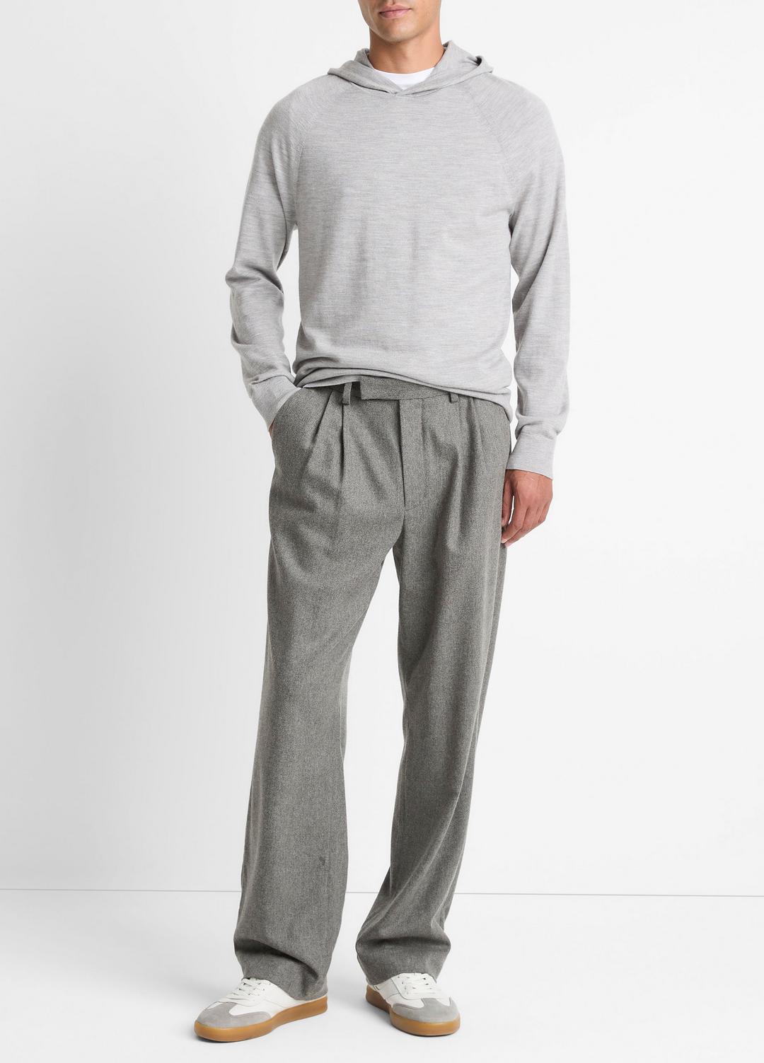VINCE Featherweight Merino Wool-Cashmere Hoodie in Sweatshirts & Hoodies