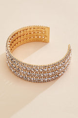 rhinestone embellished cuff bracelet Versona Jewelry