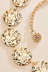hammered gold coin chain belt Versona Accessories