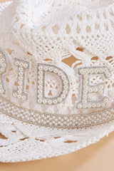 bride embellished straw cowboy hat Versona Accessories