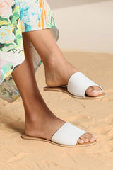faux leather single band sandals Versona Shoes|Sale|Trends