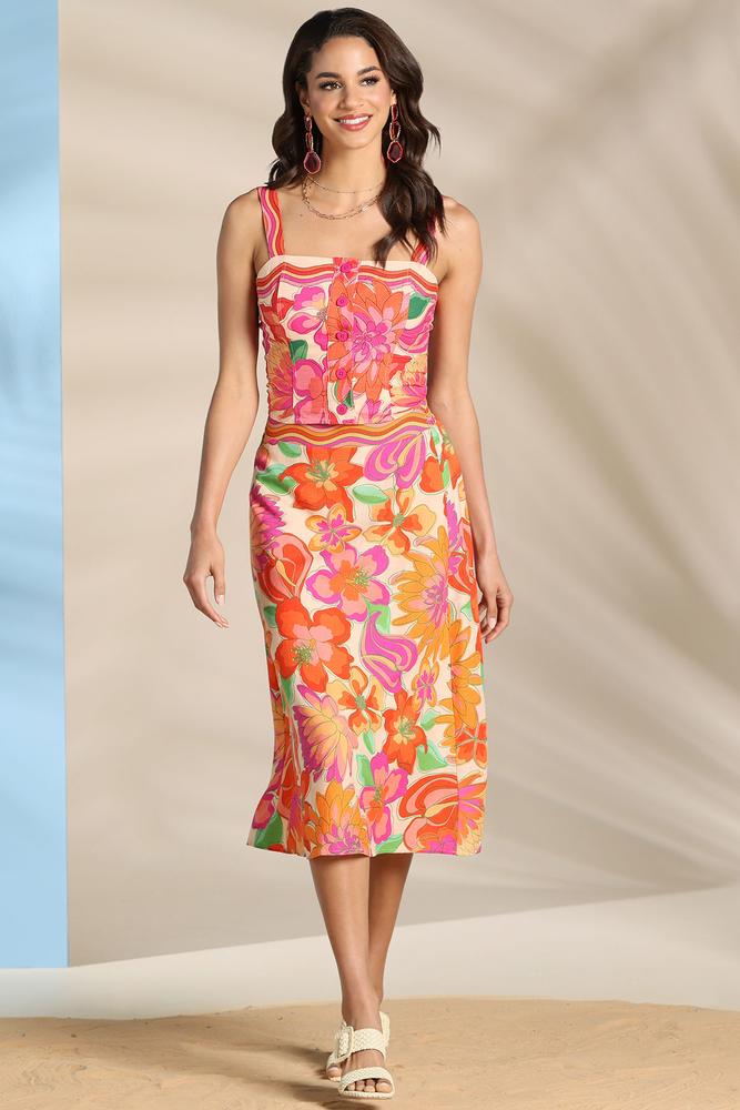 caribbean cutie midi skirt Versona Trends|Apparel