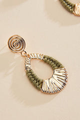 thread wrapped gold tear earrings Versona Trends|Jewelry