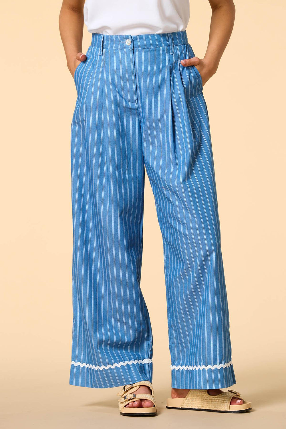 beach days chambray pants Versona Trends|Apparel