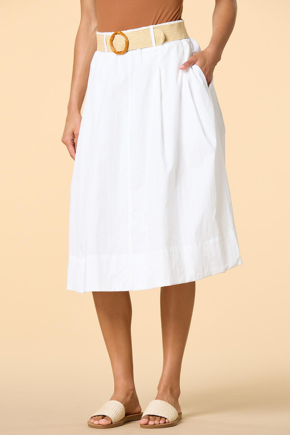 beach club belted midi skirt Versona Trends|Apparel