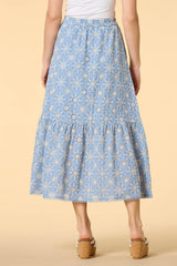 morning glory embroidered maxi skirt Versona Trends|Apparel