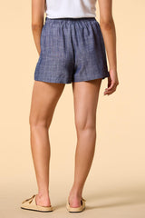 pleat yourself chambray mini skort Versona Trends|Apparel