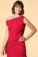 lady in red satin tank Versona Trends|Apparel