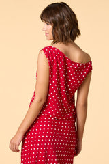 lady in red satin tank Versona Trends|Apparel