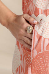 gold textured pebble ring Versona Trends|Jewelry
