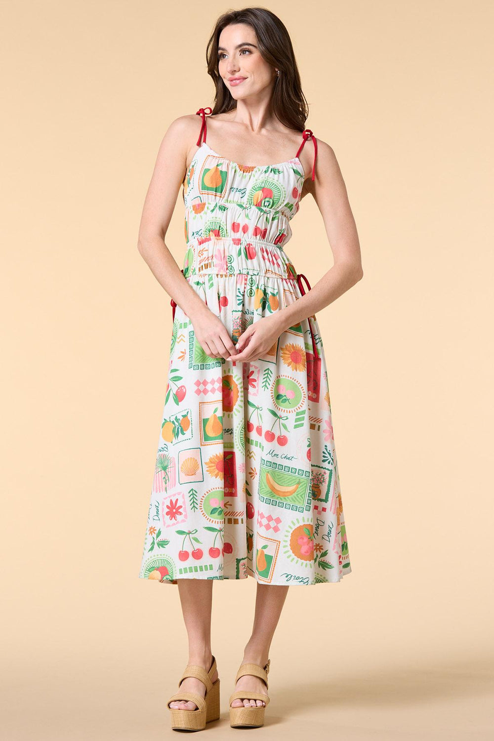 pretty passion fruit midi dress Versona Trends