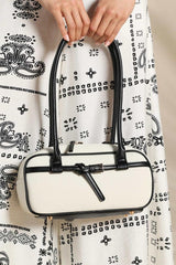 buckle embellished piped bowler bag Versona Trends|Accessories