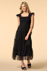 clip show mesh maxi dress Versona Trends