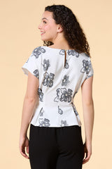 petal pleats crepe top Versona Trends