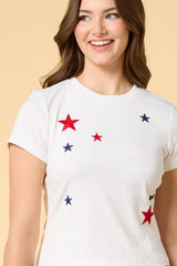 seeing stars embroidered top Versona Trends|Apparel
