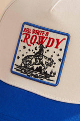 red white and rowdy trucker hat Versona Trends|Accessories