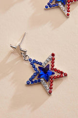 americana rhinestone star earrings Versona Trends
