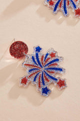 glittery americana firework earrings Versona Trends