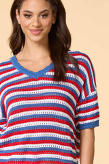worn in the usa open knit sweater Versona Trends|Apparel