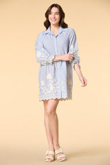 blossoming beauty shirt dress Versona Trends