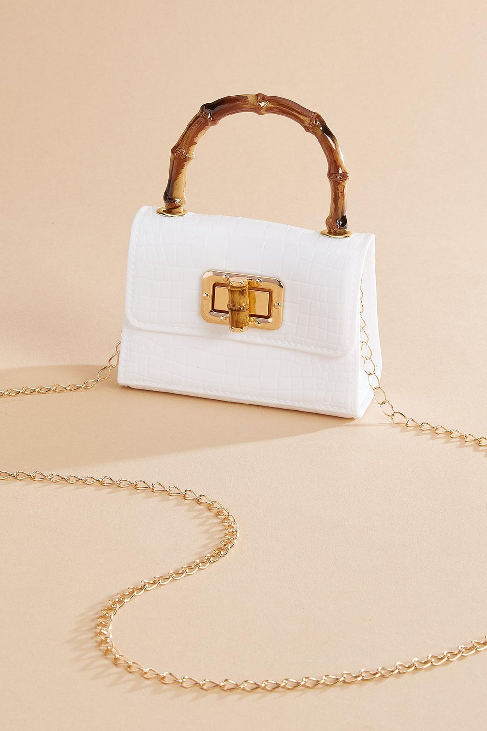 textured jelly bamboo handle crossbody Versona Trends|Accessories