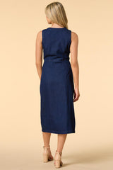 american icon denim midi dress Versona Trends|Apparel
