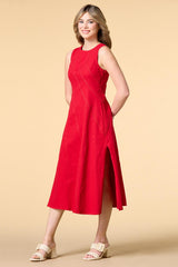 heart on fire denim midi dress Versona Trends