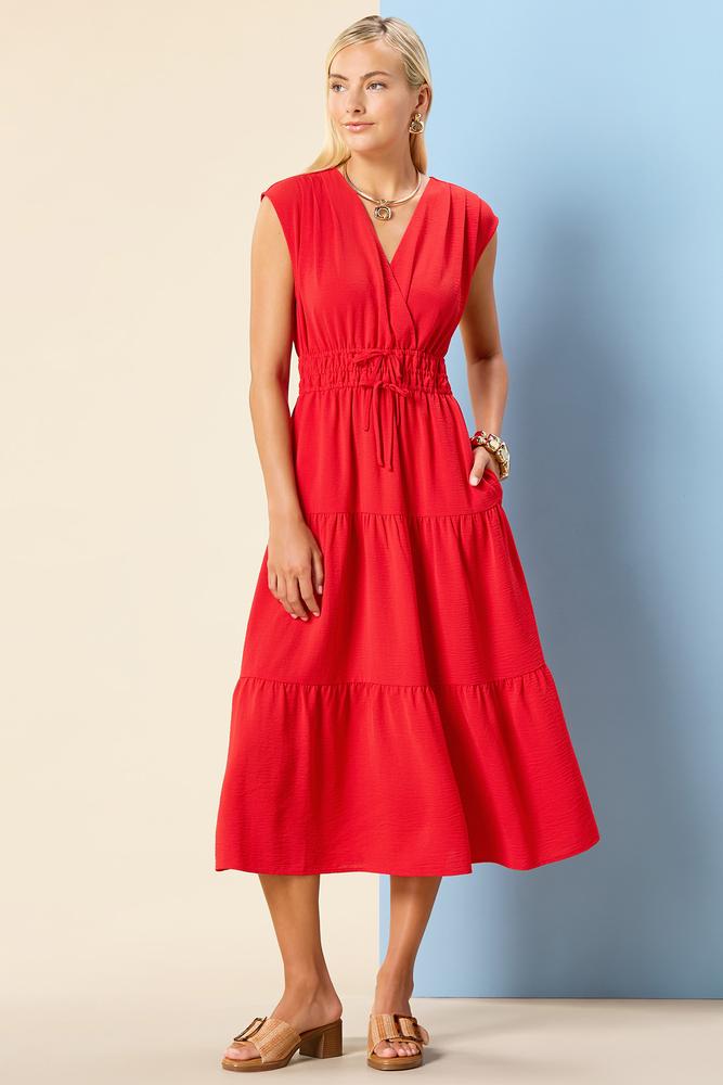 tier and now midi dress Versona Trends