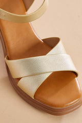 gold crossover band heels Versona Trends|Shoes