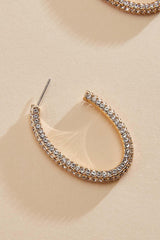 pave gold oval hoop earrings Versona Trends|Jewelry