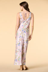 tea party satin maxi dress Versona Trends