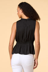 smock and roll satin tank Versona Trends