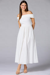 cache off shoulder maxi dress Versona Caché