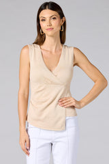cache faux wrap sweater tank Versona Caché