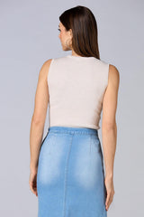 cache metallic gold studded tank Versona Caché