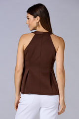 cache peplum hem knit vest Versona Caché