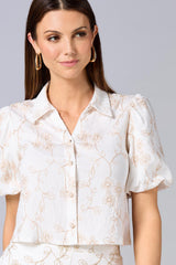 cache floral embroidered shirt Versona Caché