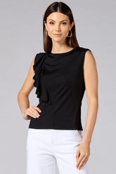 cache ruffle trim tank Versona Caché