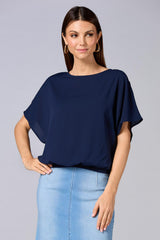 cache solid band hem top Versona Caché