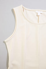 cache beige seamed crepe tank Versona Caché