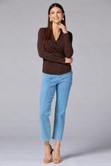 cache shawl collar wrap top Versona Caché