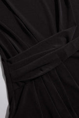cache wrap side knit top - black Versona Caché