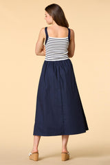 deep blue sea maxi dress Versona Apparel