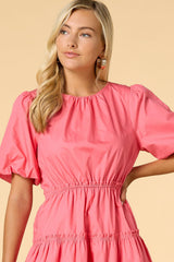 coral key mini dress Versona Apparel