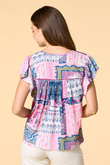 paisley patch top Versona Apparel