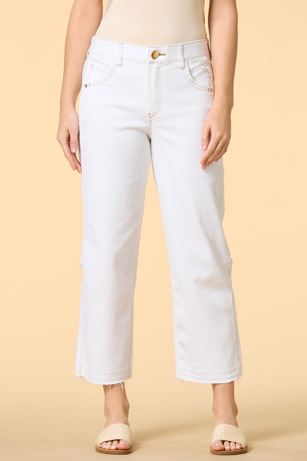 petite blank slate white jeans Versona Apparel