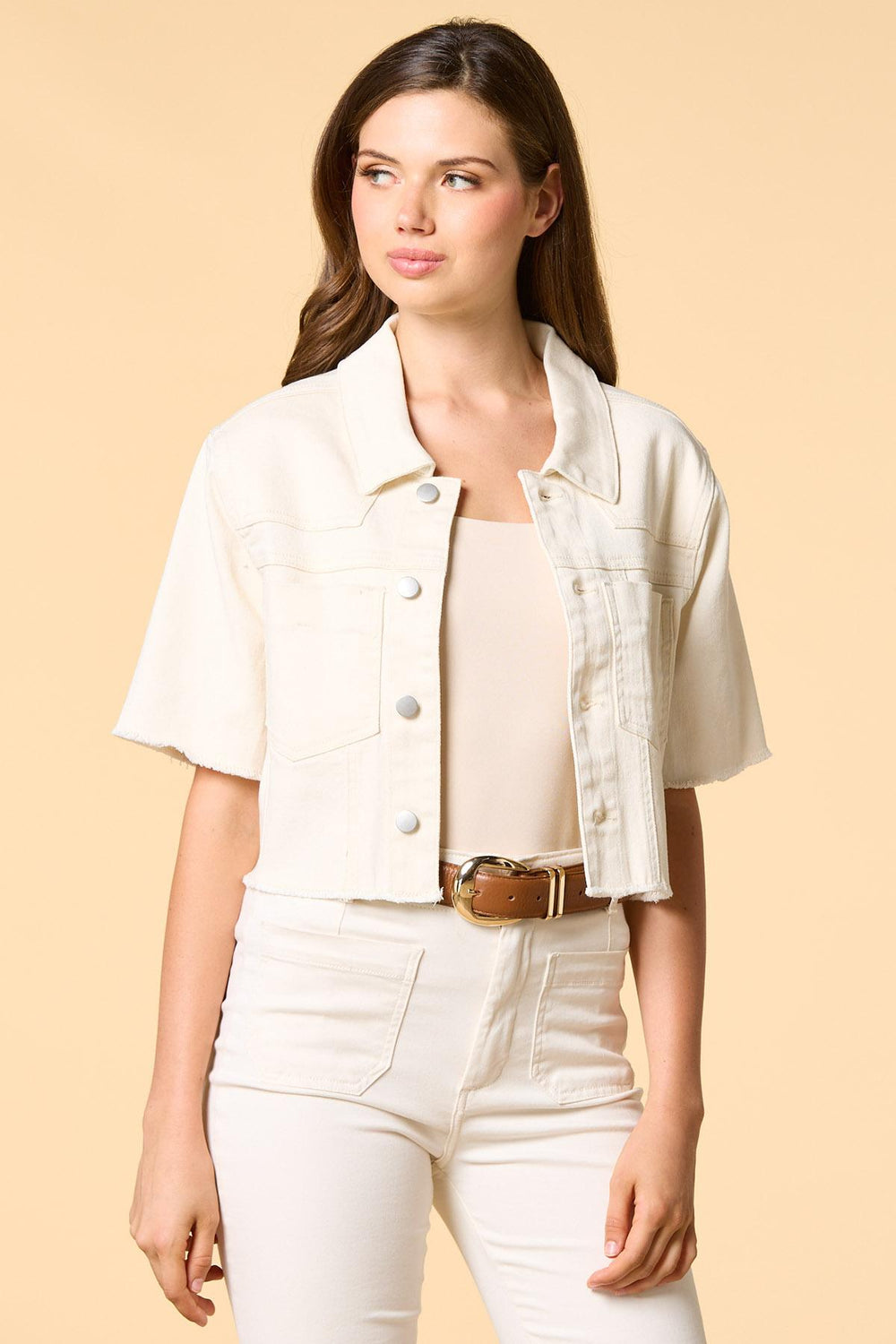 license to twill cropped jacket Versona Apparel