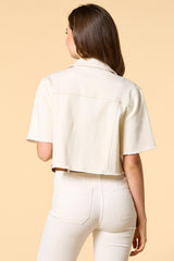 license to twill cropped jacket Versona Apparel