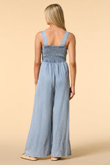 beautiful day chambray jumpsuit Versona Apparel